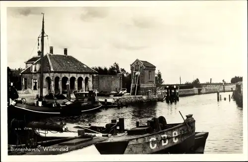 Ak Willemstad Nordbrabant Niederlande, Binnenhaven