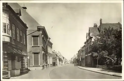 Ak Oud Gastel Nordbrabant Niederlande, Straßenpartie