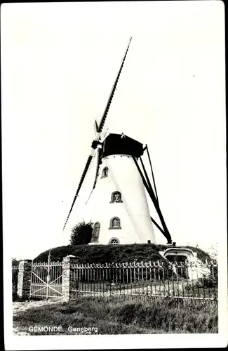 Ak Gemonde Nordbrabant, Geneberg, Windmühle