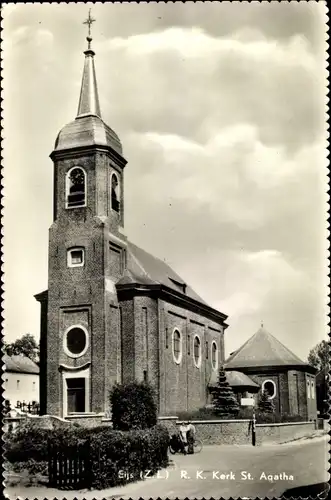 Ak Eys Limburg Niederlande, R. K. Kerk St. Agatha
