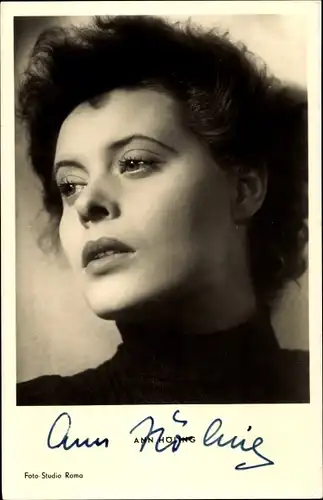 Ak Schauspielerin Ann Höling, Portrait Foto Studio Rama, Autogramm