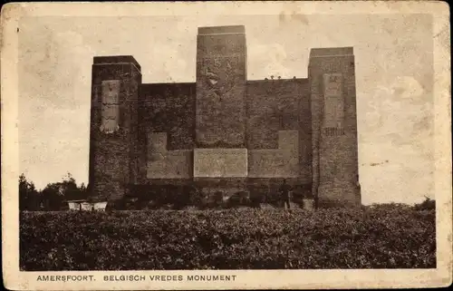 Ak Amersfoort Utrecht Niederlande, Belgisch vredes Monument