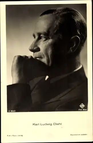 Ak Schauspieler Karl Ludwig Diehl, Portrait im Profil