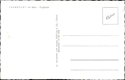 Ak Frankfurt am Main, Partie auf dem Flughafen, Flugzeug