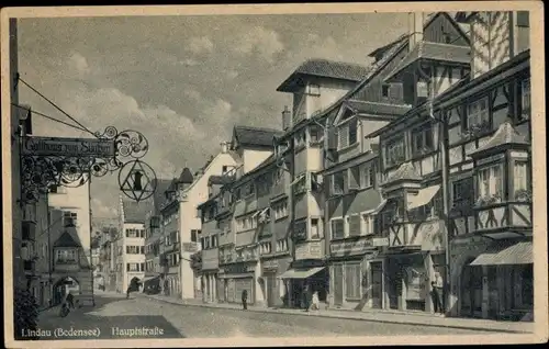 Ak Lindau am Bodensee Schwaben, Hauptstraße