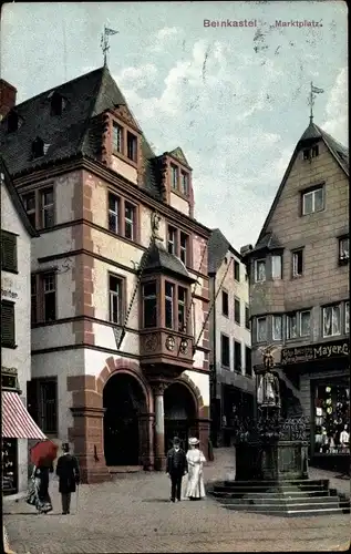 Ak Bernkastel Kues an der Mosel, Marktplatz, Geschäft Mayer