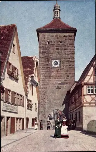 Ak Rothenburg Tauber, Blick auf den Siebersturm, Novitas 1018