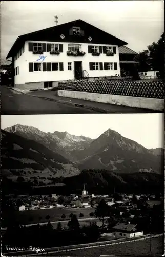 Ak Fischen im Allgäu Schwaben, Panorama vom Ort, Haus