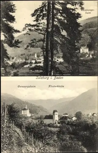 Ak Sulzburg im Markgräflerland Baden Schwarzwald, Genesungsheim, Klosterkirche