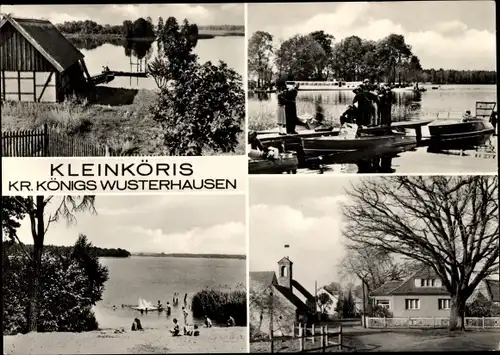 Ak Königs Wusterhausen in Brandenburg, Kleinköris, Partie am See, Boote