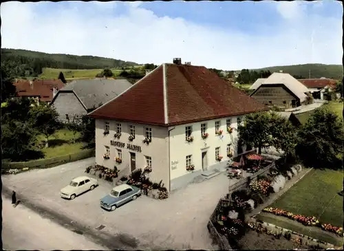 Ak Häusern im Schwarzwald, Gasthaus und Pension Mantel