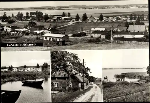 Ak Gager Insel Rügen, Blick auf den Ort, Straßenpartie