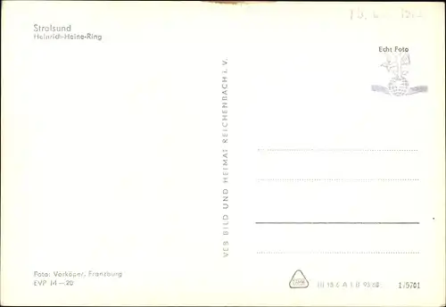 Ak Stralsund in Vorpommern, Heinrich-Heine-Ring, Wohnsiedlung