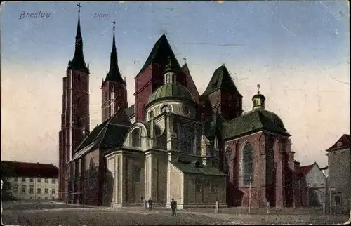 Ak Wrocław Breslau Schlesien, Dom, Dominsel, Katedra, Ostrów Tumski