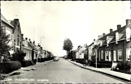 Ak Anna Jacobapolder Zeeland Niederlande, Langeweg, Straßenpartie