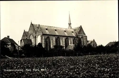 Ak Brouwershaven Zeeland, Ned. Herv. Kerk
