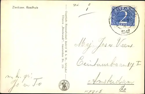 Ak Zierikzee Zeeland, Raadhuis