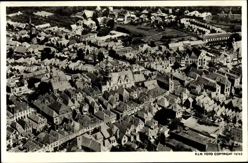 Ak Zierikzee Zeeland, Fliegeraufnahme vom Ort