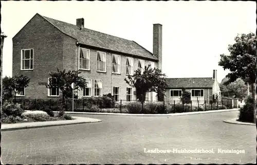 Ak Kruiningen Zeeland, Landbouw Huishoudschool