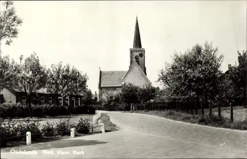 Ak Oudelande Zeeland Niederlande, Ned. Herv. Kerk