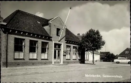 Ak Meliskerke Zeeland Niederlande, Gemeentehuis