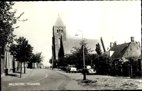 Ak Meliskerke Zeeland Niederlande, Dorpsplein