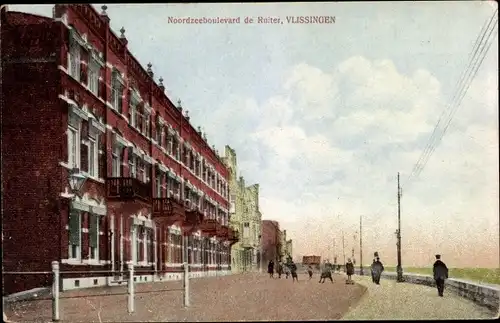 Ak Vlissingen Zeeland Niederlande, Noordzeeboulevard de Ruiter