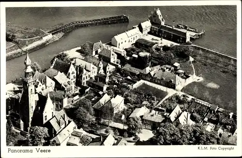 Ak Veere Zeeland Niederlande, Panorama, Luftaufnahme