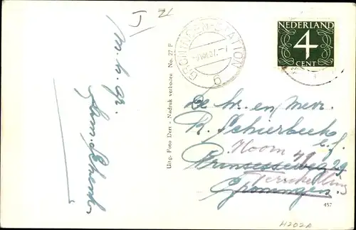 Ak Vlissingen Zeeland Niederlande, Boulevard de Ruyter, Denkmal