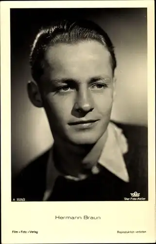 Ak Schauspieler Hermann Braun, Portrait