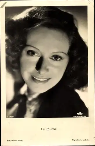 Ak Schauspielerin Lili Murati, Portrait