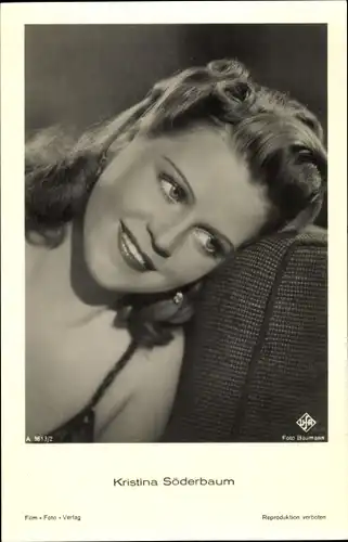 Ak Schauspielerin Kristina Söderbaum, Portrait