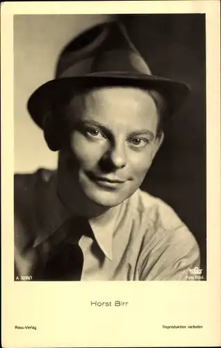 Ak Schauspieler Horst Birr, Portrait, Hut