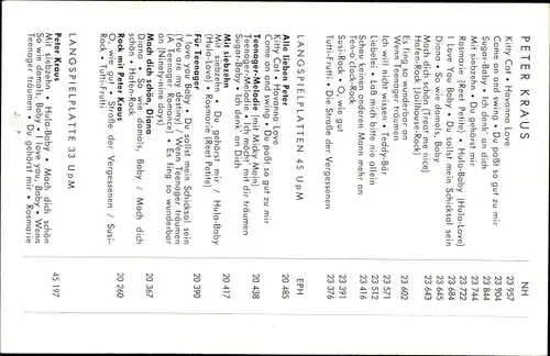 Ak Sänger Peter Kraus, Portrait, Polydor