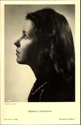 Ak Schauspielerin Maria Landrock, Portrait im Profil