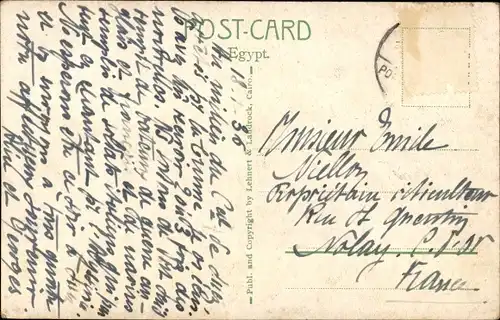 Ak Cairo Kairo Ägypten, Village opposite the pyramids