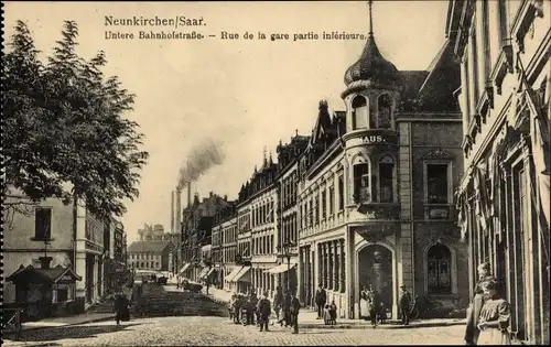 Ak Neunkirchen im Saarland, Untere Bahnhofstraße