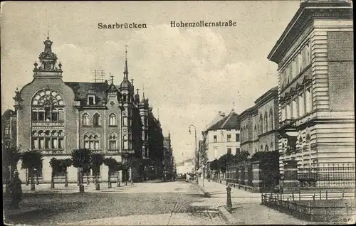 Ak Saarbrücken im Saarland, Hohenzollernstraße