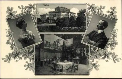 Ak Bredeney Essen im Ruhrgebiet, Villa Hügel, Gustav Krupp, Berta Krupp, Speisezimmer