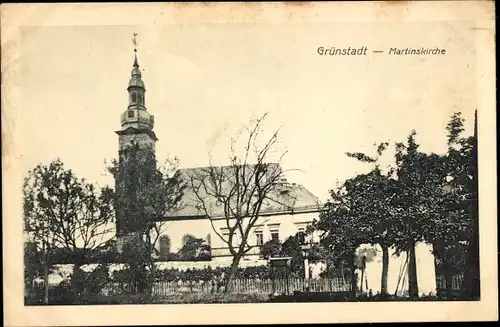 Ak Grünstadt in der Pfalz, Martinskirche