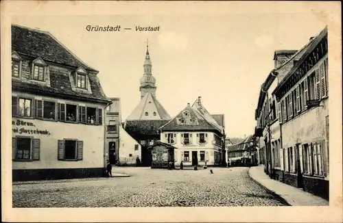 Ak Grünstadt in der Pfalz, Vorstadt, Gasthaus zum Bären