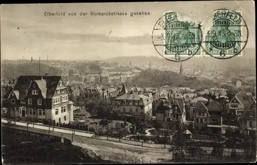 Ak Elberfeld Wuppertal, Blick von der Bismarckstraße