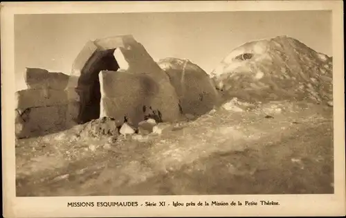 Ak Missions Esquimaudes, Iglou pres de la Mission de la Petite Therese