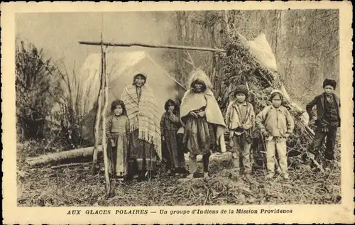Ak Nordamerika, Aux glaces polaires, Un groupe d'Indiens de la Mission Providence
