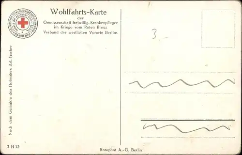 Künstler Ak Fischer, Des Volkes Dank ist euch gewiss, Kaiserin Auguste Viktoria besucht Lazarett