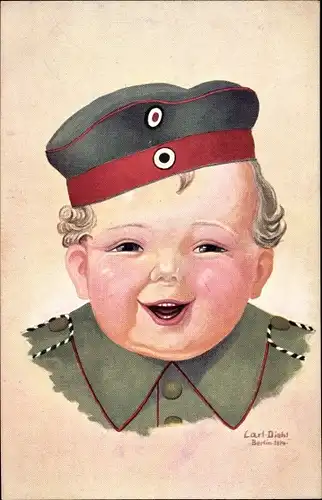 Künstler Ak Diehl, Carl, Kleiner Junge in Uniform