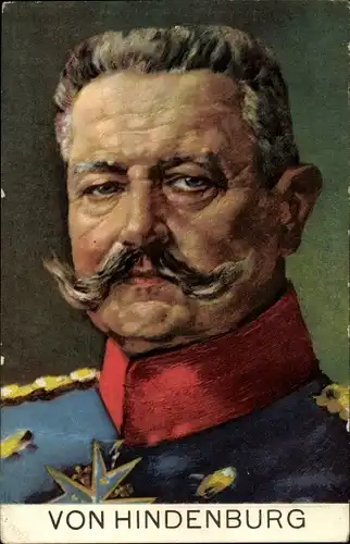 Ak Generalfeldmarschall Paul von Hindenburg, Portrait
