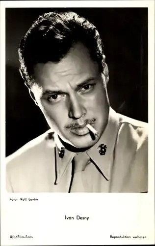 Ak Schauspieler Ivan Desny, Portrait, Zigarette