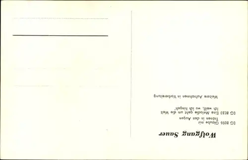 Ak Musiker Wolfgang Sauer, Portrait