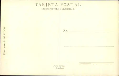 Künstler Ak Bertuchi, El enclerro, spanische Trachten, Rinder